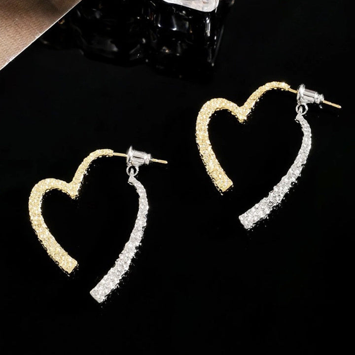 14K Gold-plated Heart Design Earrings