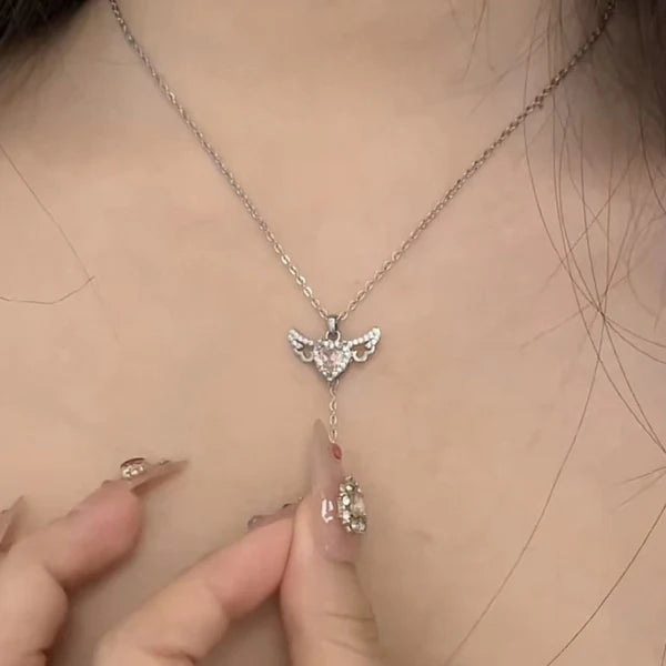 Angel Wings Tassel necklace