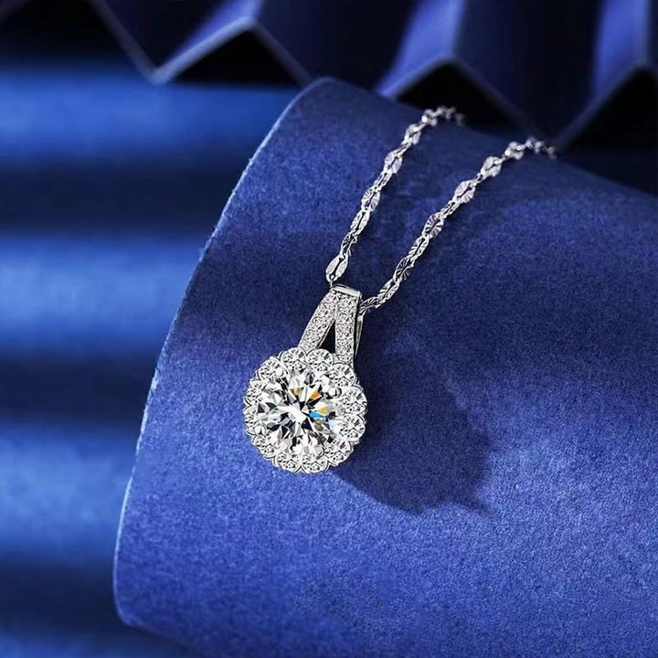 Radiant Sunflower S925 Sterling Silver Pendant Necklace