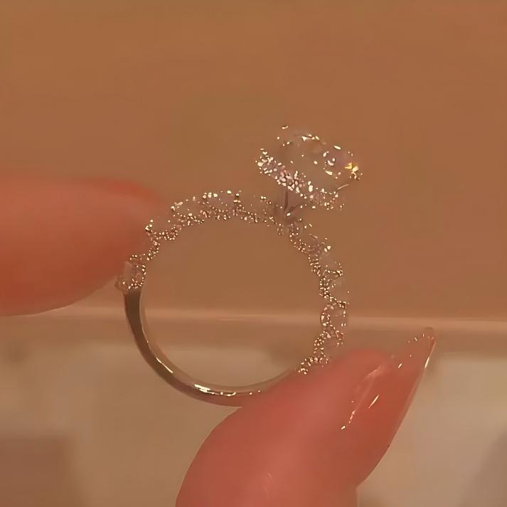 Handmade Full Star River Diamond Ring