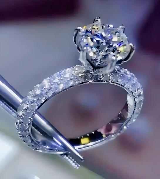 Handmade Full Star River Diamond Ring