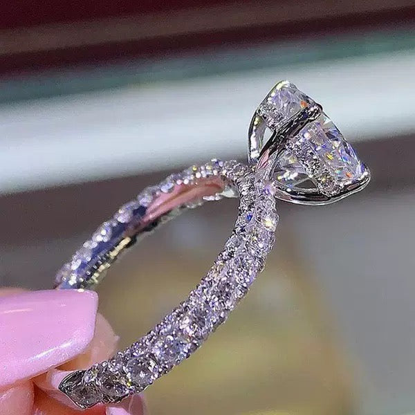 Handmade Full Star River Diamond Ring