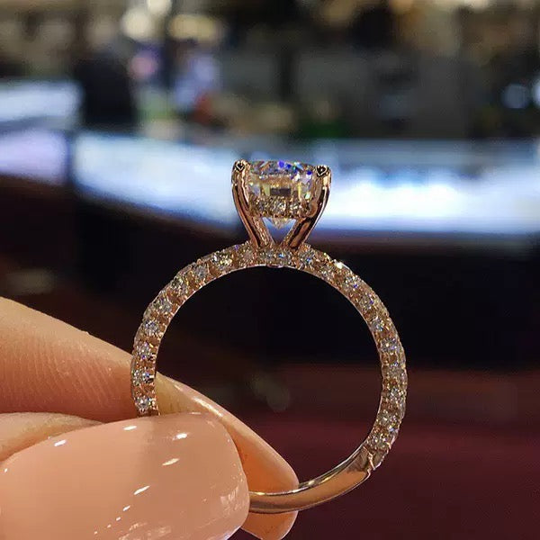 Handmade Full Star River Diamond Ring